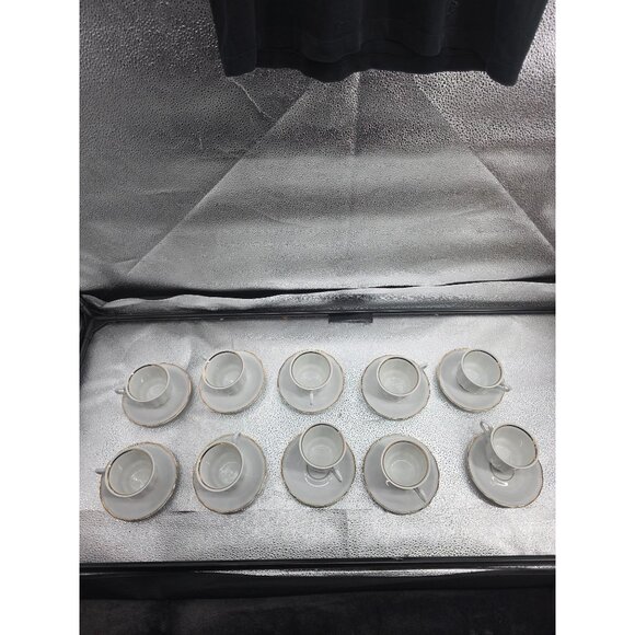 Wawel 56 Gold Rimmed Porcelain Teacup & Saucer Set - Picture 11 of 11